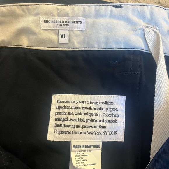 NWT Engineered Garments Fatigue Shorts Navy - Picture 7 of 9